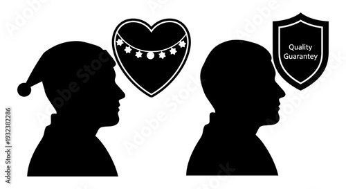 Set of 3 guarantee icons vector