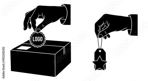 Set of 2 voting icons vector
