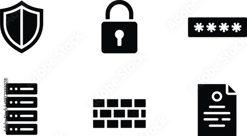 Black and white security including shield lock password