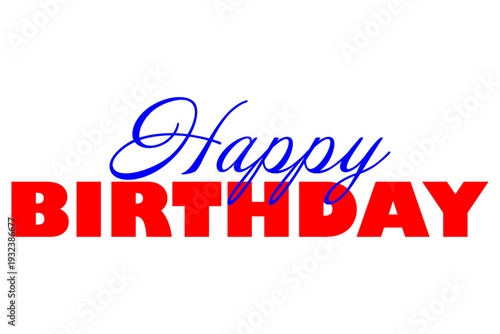 HAPPY BIRTHDAY - Happy Birthday（誕生日おめでとう）の文字の、よく目立つロゴマーク
