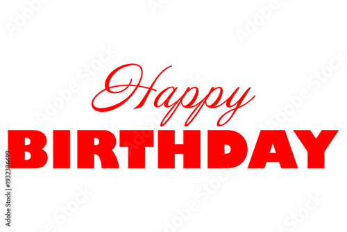 HAPPY BIRTHDAY - Happy Birthday（誕生日おめでとう）の文字の、よく目立つロゴマーク
