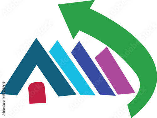 modern vector logo designs with geometric shapes and vibrant colors.The combination of gives a professional and innovative look. Editable vector illustration in EPS format suitable for print, web, and