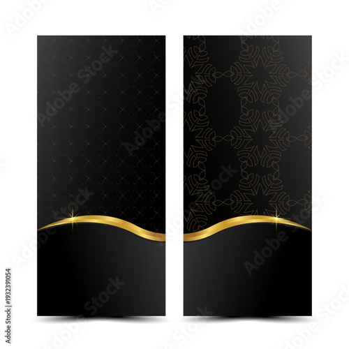Luxury Black & Gold Background Cards. premium elegant card design, abstract gold wave background, dark luxury template, black gold invitation backdrop, modern premium business background