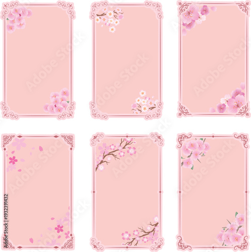 フレーム飾り枠　桜の花