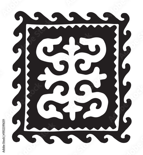 Traditional Ornament Central Asian Nomad Pattern Vector