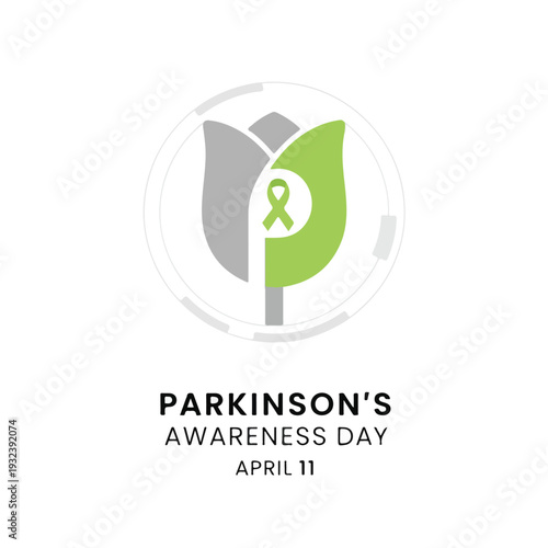 A symbolic graphic with a flower and ribbon to represent an important health day