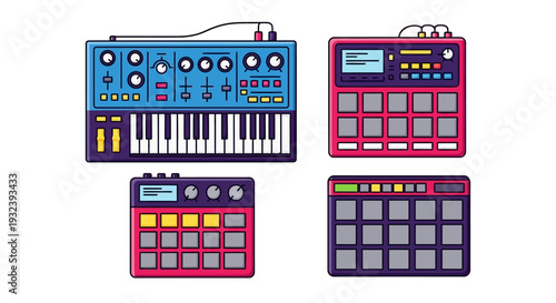Electronic Music Production Gear: Synthesizer and Drum Machines
