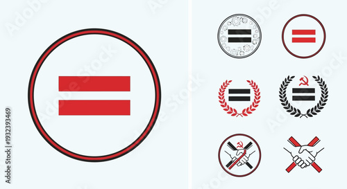 Equality Symbol Icons Set