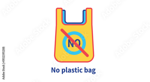 No plastic bag symbol a call for environmental responsibility