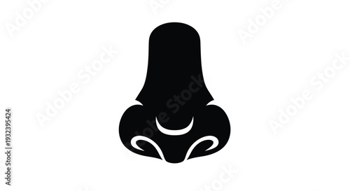 Simple black silhouette of a woman with long flowing hair