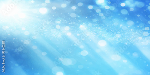 Abstract Blue Light: A radiant display of illuminated light and dreamy bokeh effects, casting a serene atmosphere with ethereal beauty. 