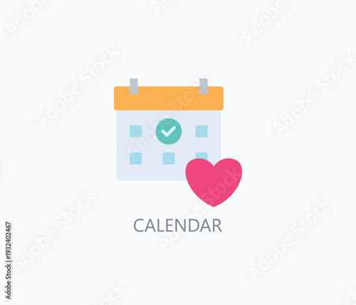 Calendar Icon Or Logo Isolated Vector Illustration