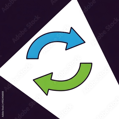 Free Download Set of 2 recycling arrows icons - GFXLoad