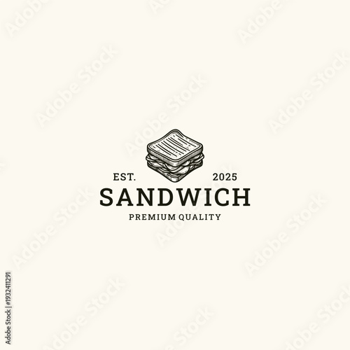 Sandwich logo template vector illustration design