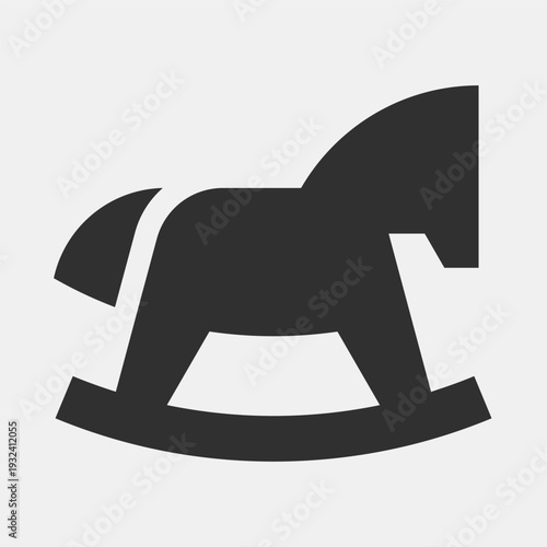 Toy horse. Simple vector icon