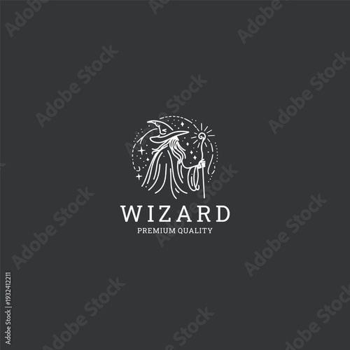 Wizard logo template vector illustration design