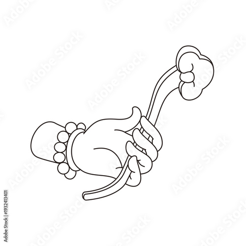 This is illustrations of hand gestures and Buddha’s hand motifs, designed as symbols, emblems, and logos, suitable for media publications, teahouse décor, and gift package	