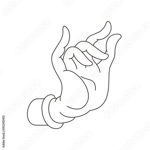 This is illustrations of hand gestures and Buddha’s hand motifs, designed as symbols, emblems, and logos, suitable for media publications, teahouse décor, and gift package	