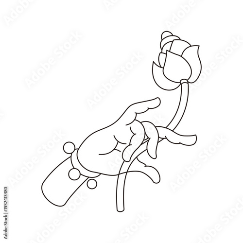 This is illustrations of hand gestures and Buddha’s hand motifs, designed as symbols, emblems, and logos, suitable for media publications, teahouse décor, and gift package	