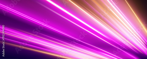 Neon ribbons of pink, cyan, and orange intertwine rapidly, creating a radiant trail of speed. Bright gradients amplify motion and energy. Perfect for futuristic graphics. vector