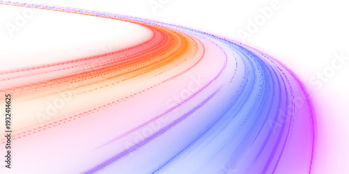 Multicolored neon streaks explode forward in a vibrant rush of speed. Pink, blue, and yellow tones shimmer with glowing intensity. A bold futuristic motion background. PNG