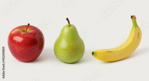 apple and pear with banana