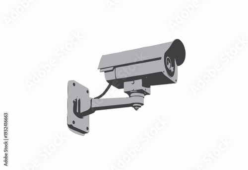 High-Resolution Security Camera Mounted on Wall - Ideal for Surveillance, Monitoring Environments, and Ensuring Safety with Advanced Tracking Features