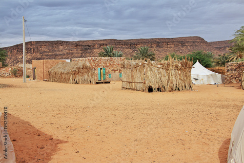 The local village of old city Ouadane in Sahara desert, Mauritania