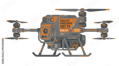 Disaster monitoring drone unit, surveillance technology, emergency response