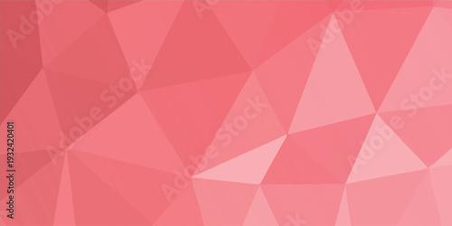 Abstract background with ruby red low poly geometric triangles and 3D effects vector illustration