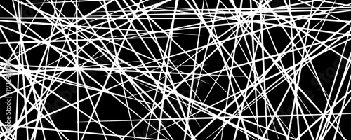 Graphic geometric pattern with straight line symmetry, random variation and chaotic abstract mood on modern background.