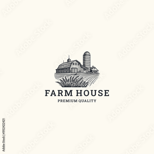 Farm house logo icon design template vector illustration
