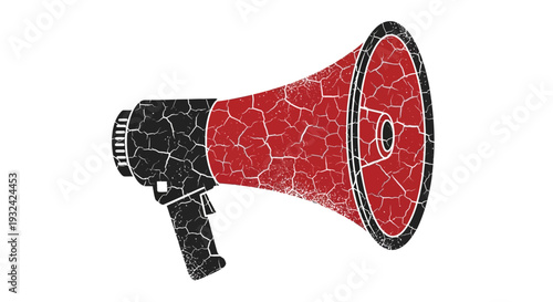 Cracked Megaphone Illustration