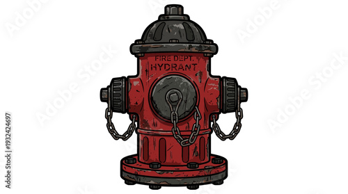 Red Fire Hydrant - Vintage Urban Equipment