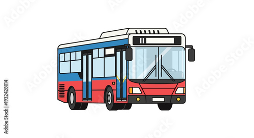 Modern City Bus Illustration - Public Transportation Vehicle