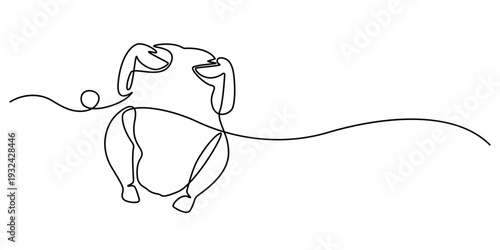 Roasted chicken or turkey in one continuous line drawing. Thanksgiving greeting card in simple linear style. Fall harvest in editable stroke. Doodle vector illustration