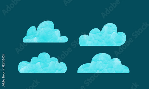 cloud computing icon on blue background