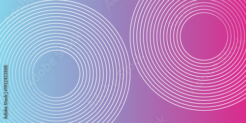 Blue and pink gradient vector background, featuring subtle circular line patterns. Blue and Pink vector background with digital modern texture. Minimal vector background in blue and pink color.