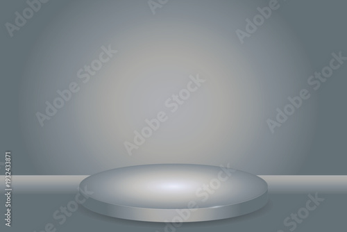 3d podium pedestal on minimalist background for product display