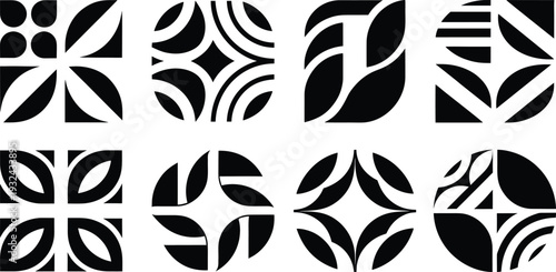 Modern Geometric Abstract Patterns Collection with Elegant Shapes