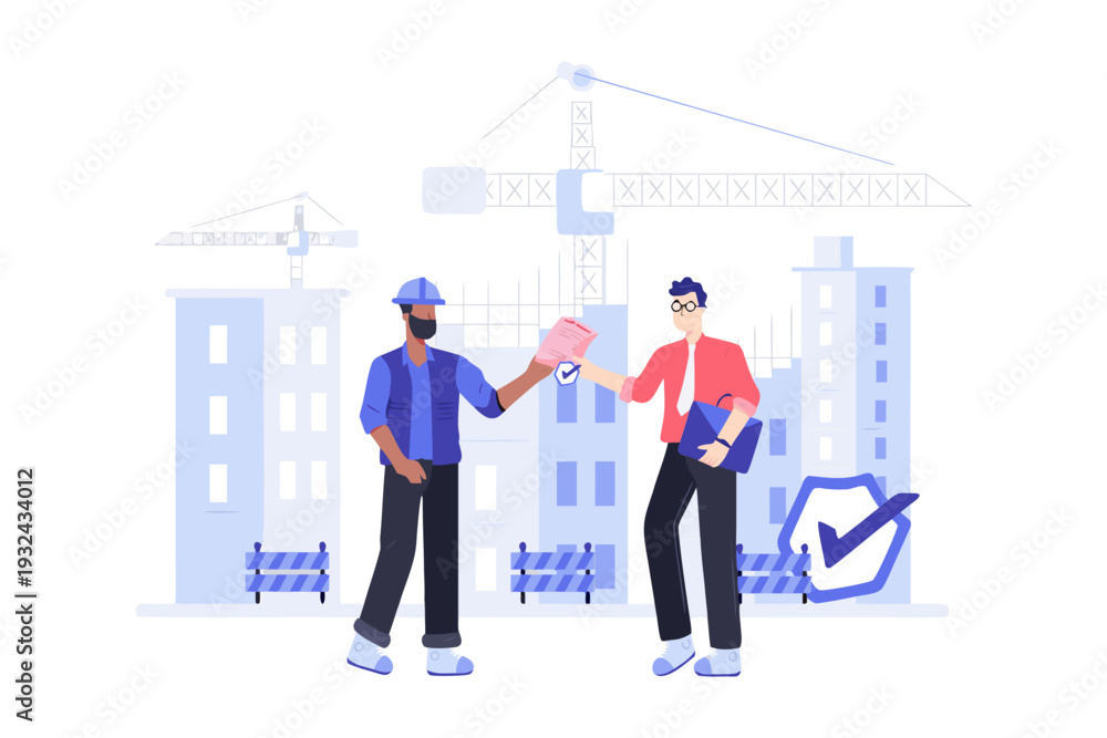 Fototapeta premium Insurance Services Agreement and Policy Concept