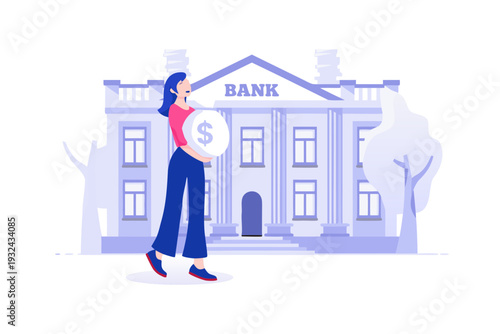 Deposit Insurance Flat Illustration Concept Vector