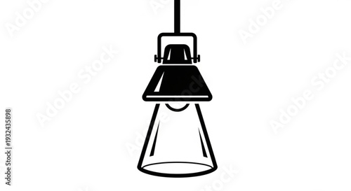 A hanging light fixture illustration on a clean white background viewed from directly below