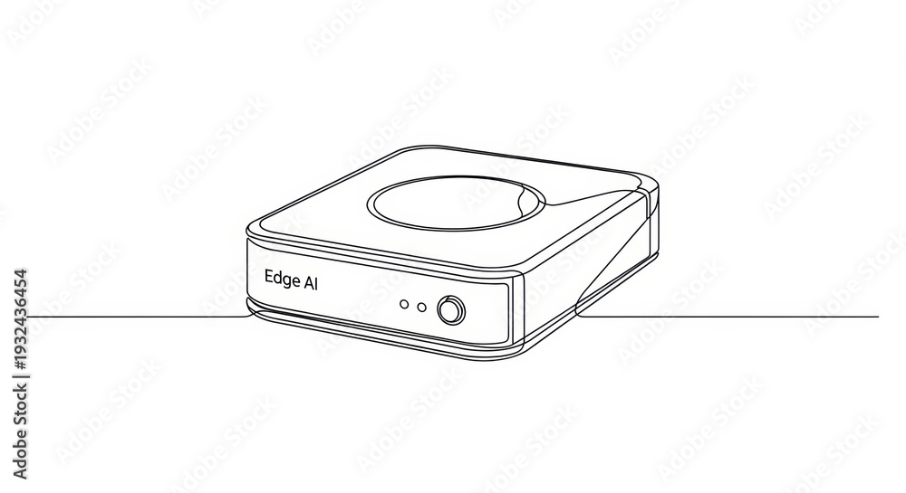 Obraz premium Edge AI Device for Smart Technology and Machine Learning