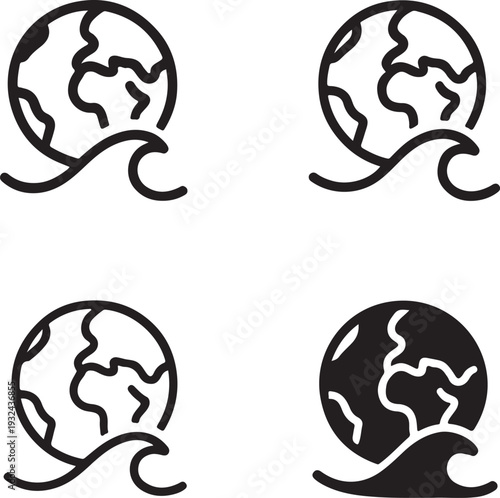 Isolated World Ocean Awareness, World Ocean Awareness icon, World Ocean Awareness vector, global ocean protection, marine conservation campaign, underwater ecosystem awareness