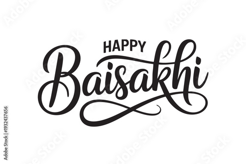 Happy Vaisakhi Typography & Punjabi Festival Illustration Design
