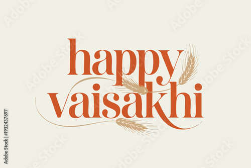 Happy Vaisakhi Typography & Punjabi Festival Illustration Design