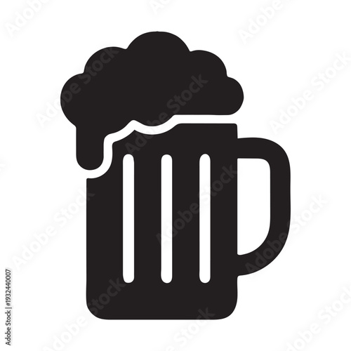 Beer Mug Icon – Classic Pub Drink Vector