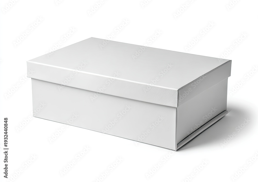 Naklejka premium Blank white shoebox (1)