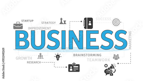 Business Infographic Featuring the Word 